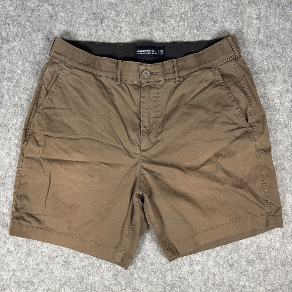 Abercrombie & Fitch A&F All Day Shorts Stretch Brown Men 34 Shorts